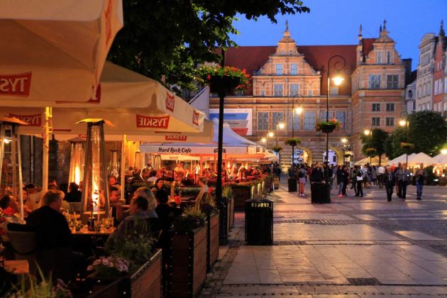 Langer Markt mit Zielona Brama, dem Grünen Tor - Danzig, Gdańsk, Długi Targ,