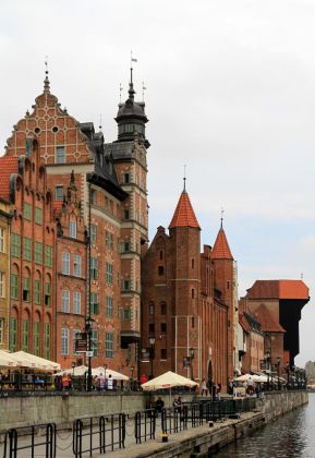 Tore zum Wasser, das Frauentor mit dem Krantor - Danzig, Gdańsk
