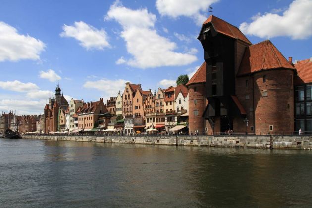 Das Krantor am Mottlau-Ufer - Danzig, Gdańsk