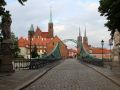 Breslau-Wrocław - die Dombrücke, Most Tumski, zur Dominsel 