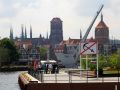 Dampferfahrt zur Westerplatte - Blick auf die Türme der Stadt Danzig 