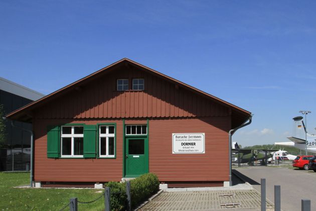 Baracke Seemoos - Keimzelle des Unternehmens Dornier. Erbaut 1911, Wiederaufbau 2015