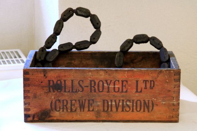 Original Werkzeug-Kiste aus dem Rolls-Royce-Werk in Crewe - Rolls-Royce Museum, Dornbirn, Vorarlberg, Österreich