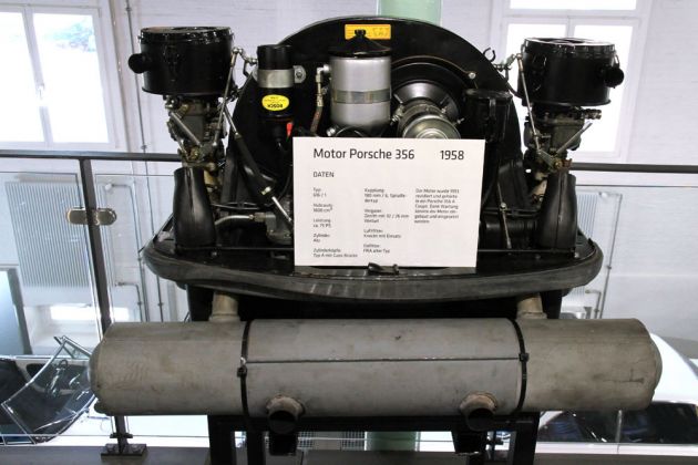 Motor Porsche 356 - Baujahr 1958 - 1.600 ccm, 75 PS - Autobau Erlebniswelt am Bodensee, Romanshorn, Schweiz Motor Porsche 356 - Baujahr 1958 - 1.600 ccm, 75 PS - Autobau Erlebniswelt am Bodensee, Romanshorn, Schweiz