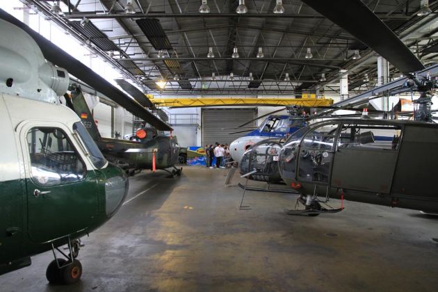Luftfahrtmuseum Wernigerode - Hangar III, Überblick über  die Hubschrauber