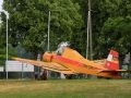 Let Z-37 - tschechisches Mehrzweck-Flugzeug an der Einfahrt zum Technikmuseum Hugo Junkers 