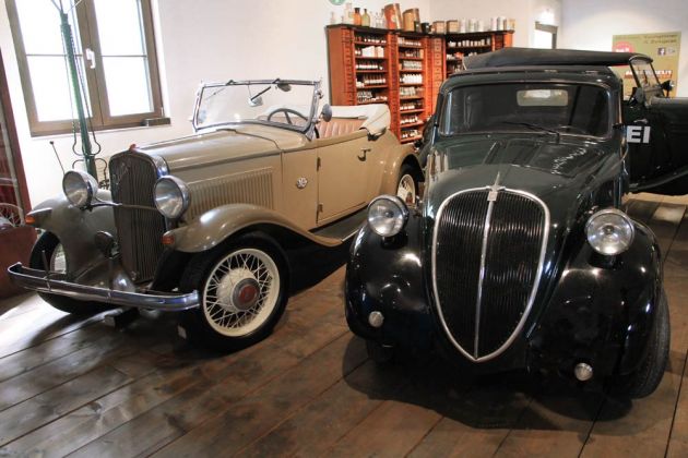 Fiat Balilla 508 Spyder und Fiat Topolino , Baujahr 1923 - Auto & Traktor Museum Bodensee