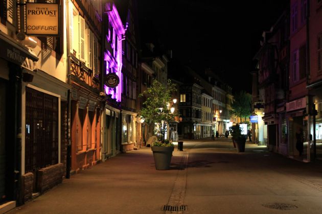 Beleuchtete Fassaden in der Rue Vauban - Colmar