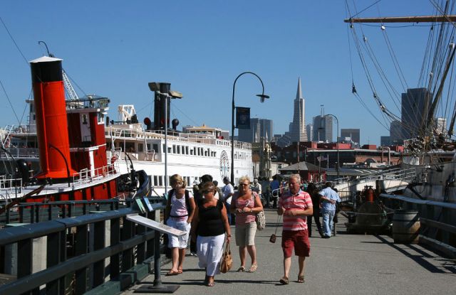 San Francisco, Hyde Street Pier - Museumsschiffe im San Francisco Maritime National Historic Park