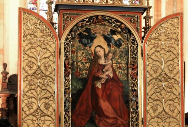 Martin Schongauers Gemälde 'Madonna im Rosenhag' - Église des Dominicains, Colmar
