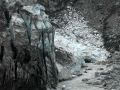 Das Gletschertor des Fox-Glaciers im Westland National Park, Neuseeland