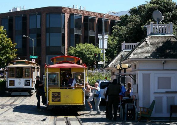San Francisco, Cable Car  - Powell and Hyde Cable Car Turnaround - Kalifornien, Vereinigte Staaten