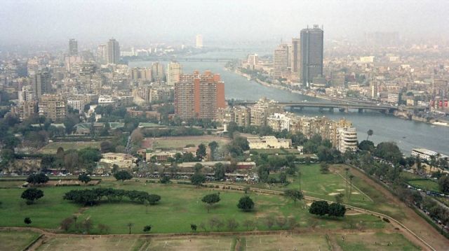 Blick vom Cairo Tower - der Gezira Sporting Club, Kairo