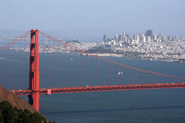 San Francisco, die Golden Gate Bridge, die San Francisco Bay und Downtown San Francisco - Kalifornien, Vereinigte Staaten