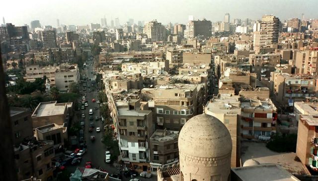 Blick vom Minarett der Ibn-Tulun-Moschee über Kairo