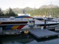 Unser Schnellboot nach Ko Lipe in Thailand am Telaga Harbour Pier - Langkawi
