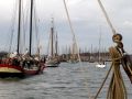 Das Brandaris Race - das Einlaufen der Traditions-Segler in den Hafen von West-Terschelling