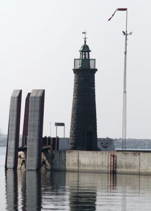 Das Rønne Unterfeuer am alten Dampfschiffhafen, Baujahr 1930 - Bornholm, Dänemark