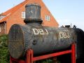 Der Kessel der Dampflok DBJ Nr. 16 im Aussengelände des   Bornholmer Eisenbahnmuseums, Nexø