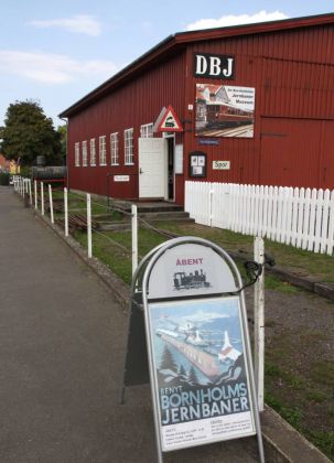 Das Bornholmer Eisenbahnmuseum am Hafen von Nexø, Aussenansicht