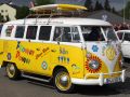 Flower Power - die erste Ausführung des Volkswagen-Busses T 1 als Hippie-Fahrzeug