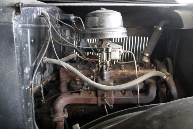 Plymouth Six, Baujahr 1934 - der seitengesteuerte Sechszylinder-Reihenmotor mit 3299 ccm und 77 bhp Plymouth Six, Baujahr 1934 - der seitengesteuerte Sechszylinder-Reihenmotor mit 3299 ccm und 77 bhp