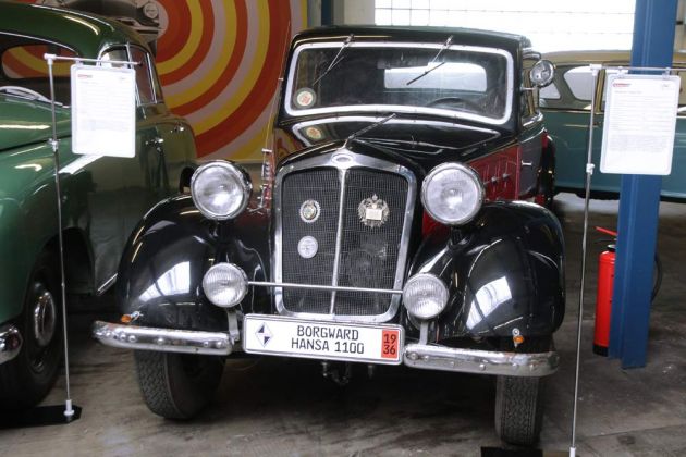 Hansa 1100, Baujahr 1936 - Vierzylinder-Reihenmotor, 1088 ccm, 27,5 PS, 90 kmh
