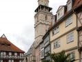 Bad Langensalza - die Marktstrasse mit dem Turm der Marktkirche St. Bonifacius