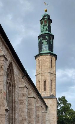 Mühlhausen, Thüringen - der Turm der Kornmarktkirche, dem Bauernkriegsmuseum
