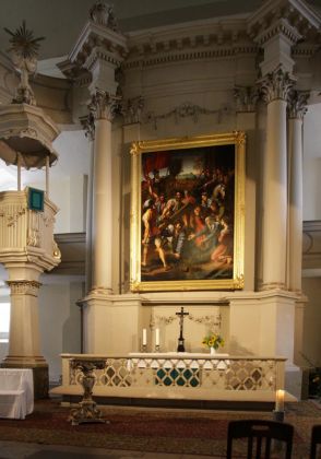 Residenzstadt Neustrelitz - Altar und Kanzel der Stadtkirche Residenzstadt Neustrelitz - Altar und Kanzel der Stadtkirche