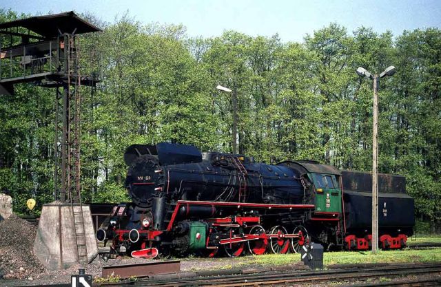 Eine schwere PKP-Güterzug-Dampflokomotive der Bauart Ty 51 - Bahnbetriebswerk Wolsztyn