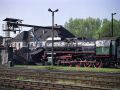 Eine Dampflokomotive der Bauart Ty 1 am Kohle-Bansen - Bahnbetriebswerk Wolsztyn
