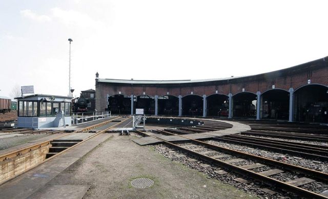 Sächsisches Eisenbahnmuseum Chemnitz-Hilbersdorf - eine der beiden 20-Meter-Drehscheiben