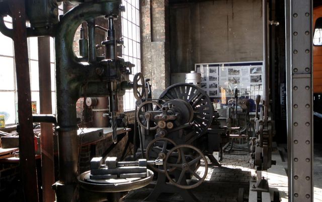 Das Eisenbahnmuseum Schwarzenberg im Erzgebirge - die  historische Werkstatt im Heizhaus