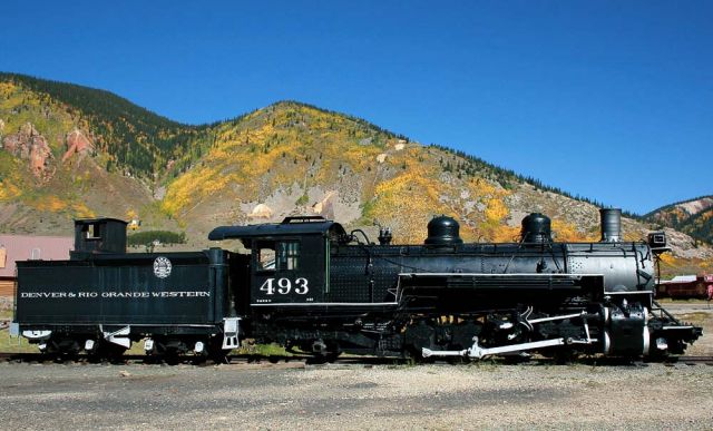 Baldwin Locomotive No. 493, Baujahr 1902 - Durango & Silverton Narrow Gauge Railroad Museum - Silverton, Colorado