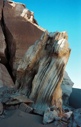 Die Wüste Sinai in Ägypten - Fels-Erosionen im White Canyon