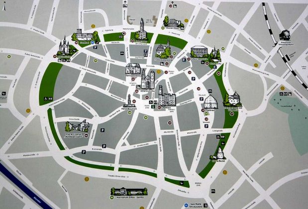 Zittau - ein Plan der historischen Altstadt