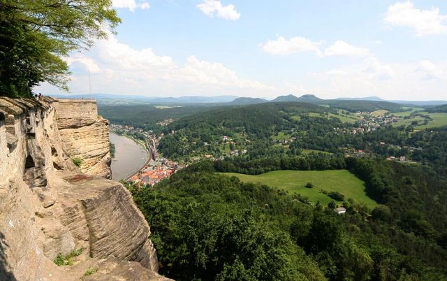 Festung Königstein - Blick in das Elbtal der Sächsischen Schweiz