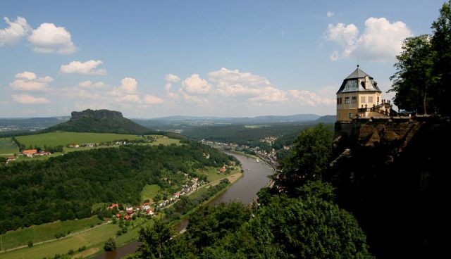 Festung Königstein mit dem Liliensten in der Sächsische Schweiz
