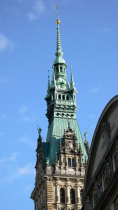 Freie und Hansestadt Hamburg, der Turm des historischen Rathauses