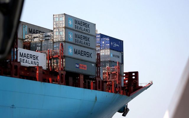 Containerfrachter im Waltershofer Hafen - Hafenrundfahrt Hamburg
