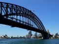  Die Sicht vom Milsons Point auf Sydney Central mit dem Sydney Opera House und der Harbour Bridge