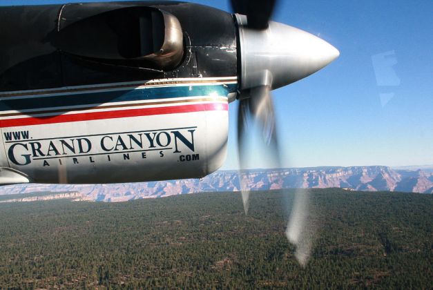 Anflug auf den Grand Canyon in Arizona