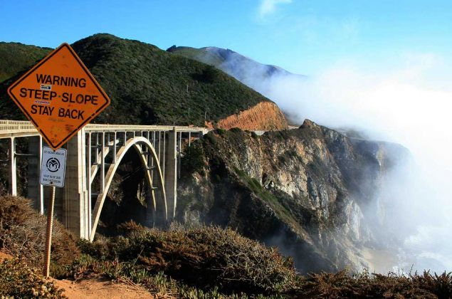 Die Bixby Creek Bridge, Big Sur - California Highway One, Kalifornien