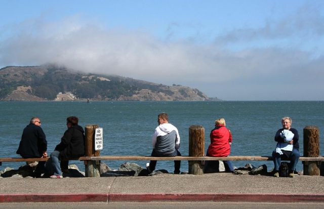 Promenade am Yee Tock Chee Park am Bridgeway, Sausalito - San Francisco Bay, Kalifornien
