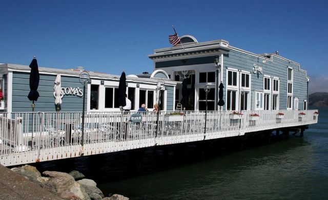 Scomas Restaurant am Bridgeway in Sausalito - San Francisco Bay, Kalifornien