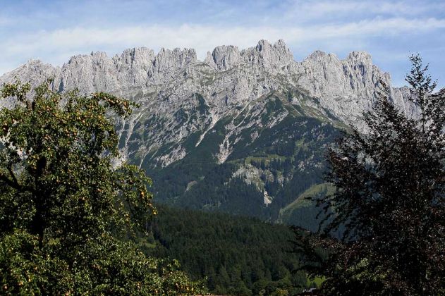 Das Kaisergebirge in Tirol - der Wilde Kaiser von Ellmau aus gesehen