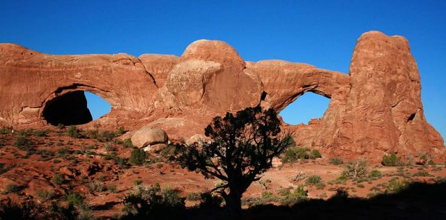 North and South Window - Window Section, Arches National Park, Utah