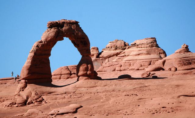 Delicate Arch, das Wahrzeichen Utahs - Lower Delicate Arch Viewpoint - Arches National Park, Utah
