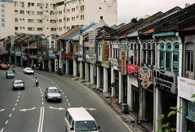 Chinesische Shop Houses in der Altstadt - George Town, Malaysia